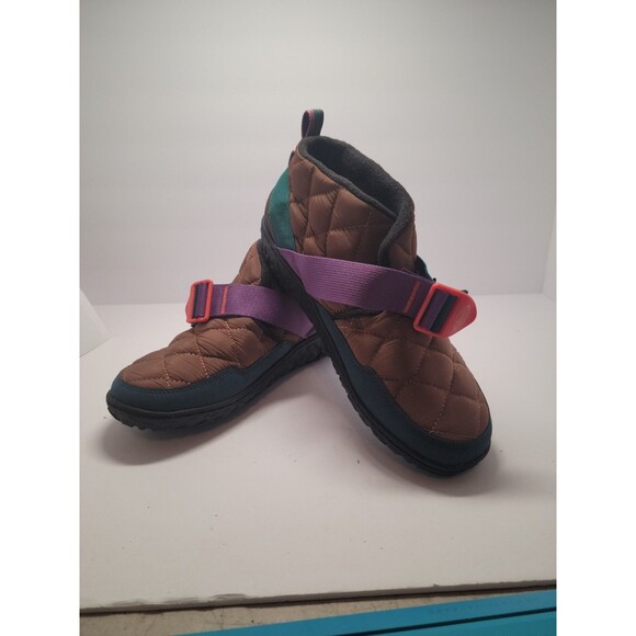 Chacos Men’s Ramble Puff Bootie/shoe Size 10.5 Brown With Purple/green Adj Strps main image 6
